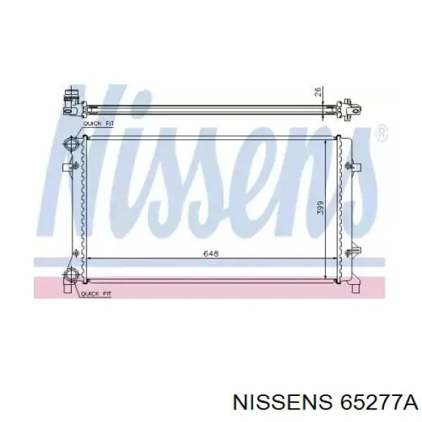 Água radiador Nissens 65277A precio, desde 62,70 EUR