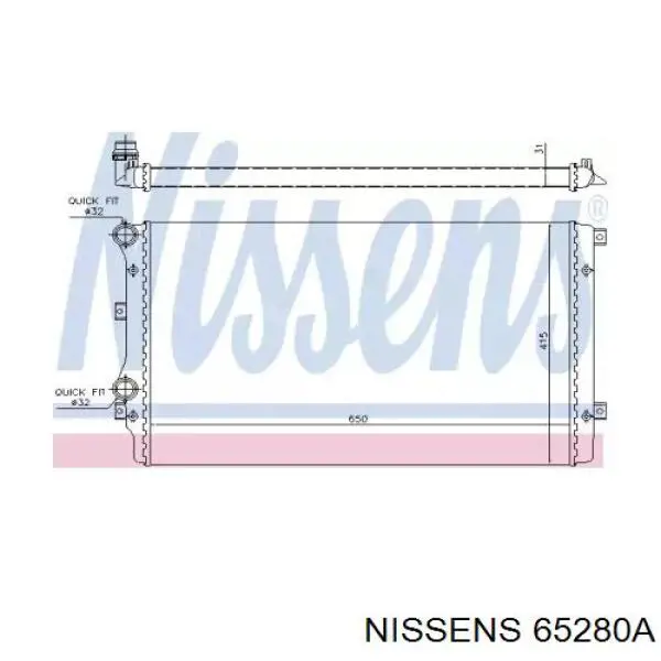 Radiador refrigeración del motor Volkswagen Tiguan 1 5N1, 5N2