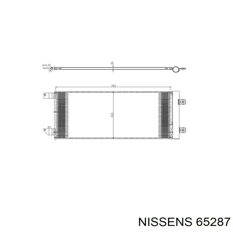 65287 Nissens radiador refrigeración del motor