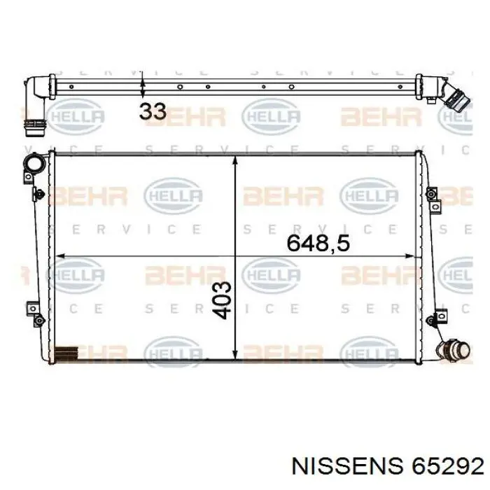 Radiador 65292 Nissens