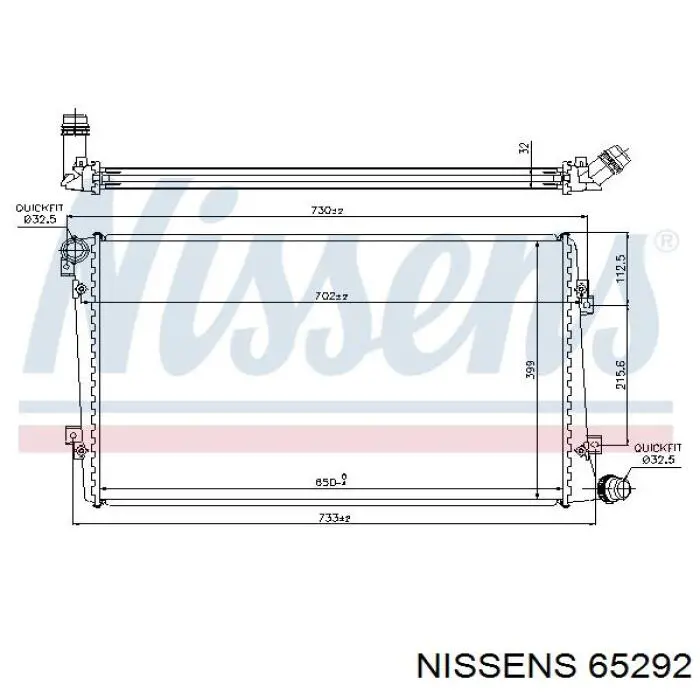 Água radiador Nissens 65292 precio, desde 86,25 EUR