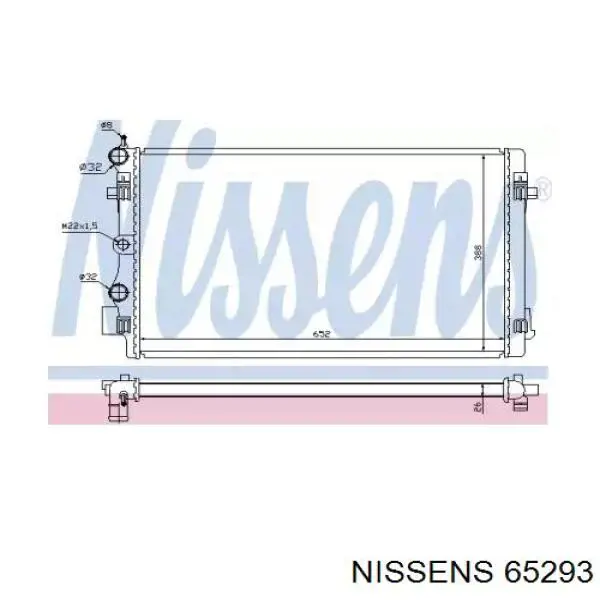 Radiador de água Nissens 65293