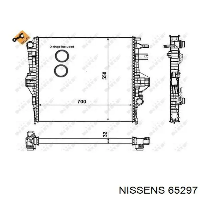 Água radiador Nissens 65297 precio, desde 173,51 EUR