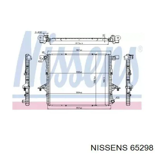 Água radiador Nissens 65298 precio, desde 131,36 EUR