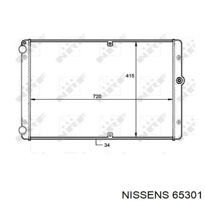 65301 Nissens radiador refrigeración del motor