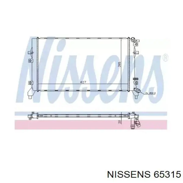 65315 Nissens radiador refrigeración del motor