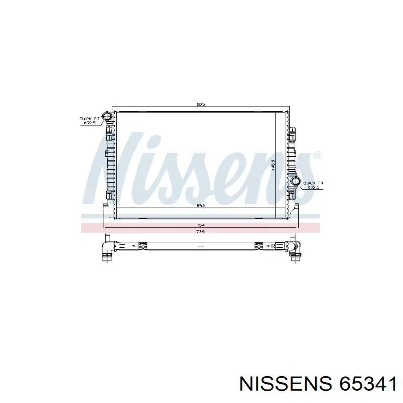 Água radiador Nissens 65341 precio, desde 138,49 EUR