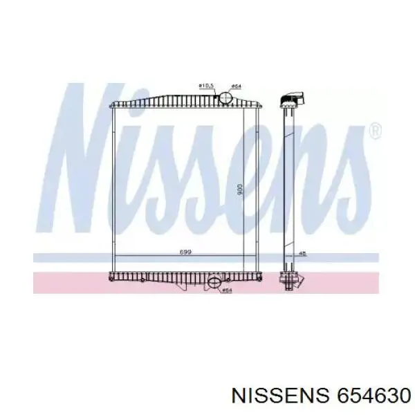 Comprar 654630 Nissens Radiador de auto