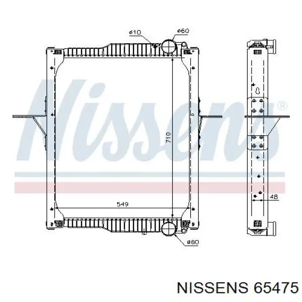 Água radiador Nissens 65475 precio, desde 391,20 EUR