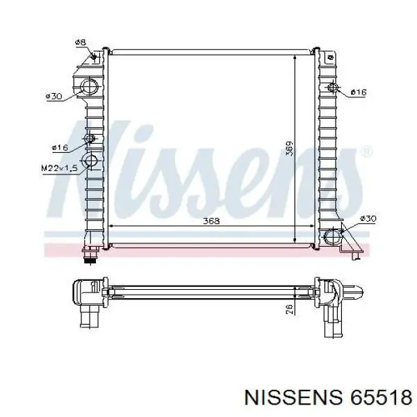 65518 Nissens radiador