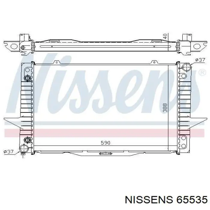 65535 Nissens radiador refrigeración del motor