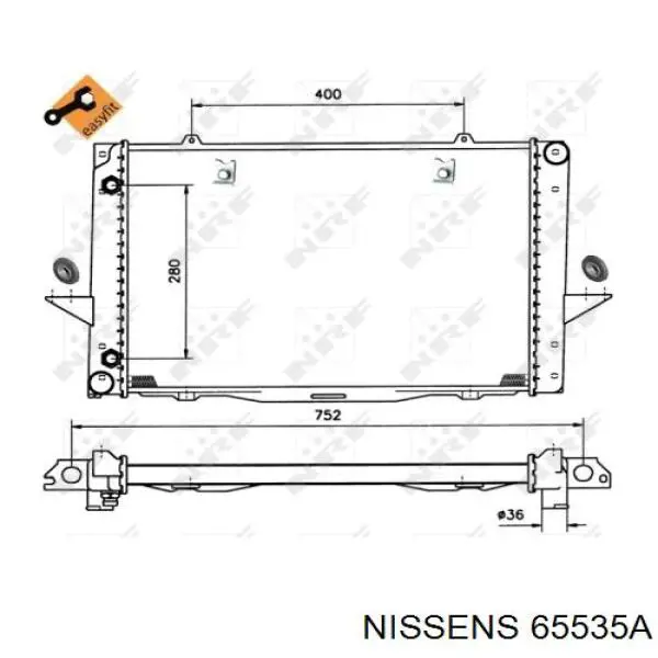 65535A Nissens radiador