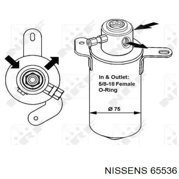 65536 Nissens radiador refrigeración del motor