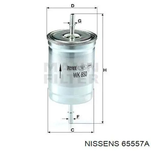 65557A Nissens radiador refrigeración del motor