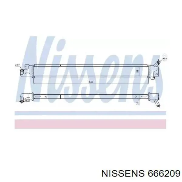 666209 Nissens radiador, refrigeración del motor adicional