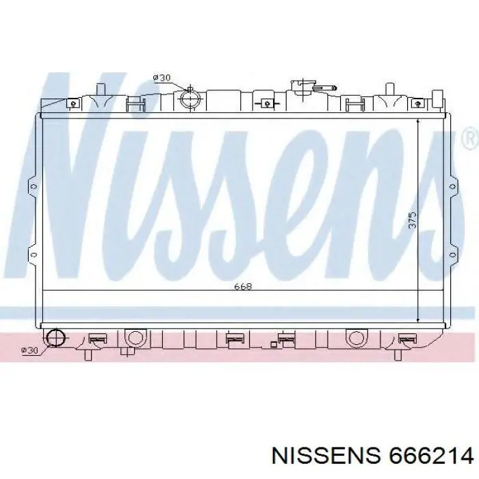 666214 Nissens radiador