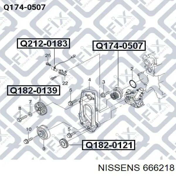 666218 Nissens radiador refrigeración del motor