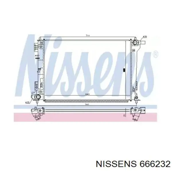 666232 Nissens Refrigeración del motor