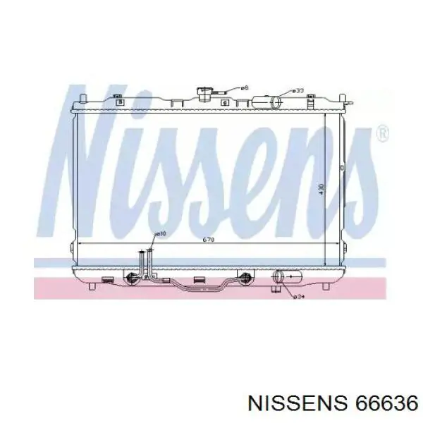 Água radiador Nissens 66636 precio, desde 437,98 EUR