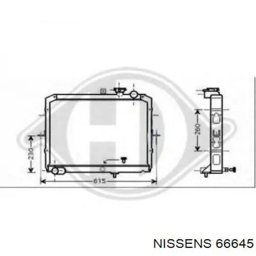 Água radiador Nissens 66645 precio, desde 92,71 EUR