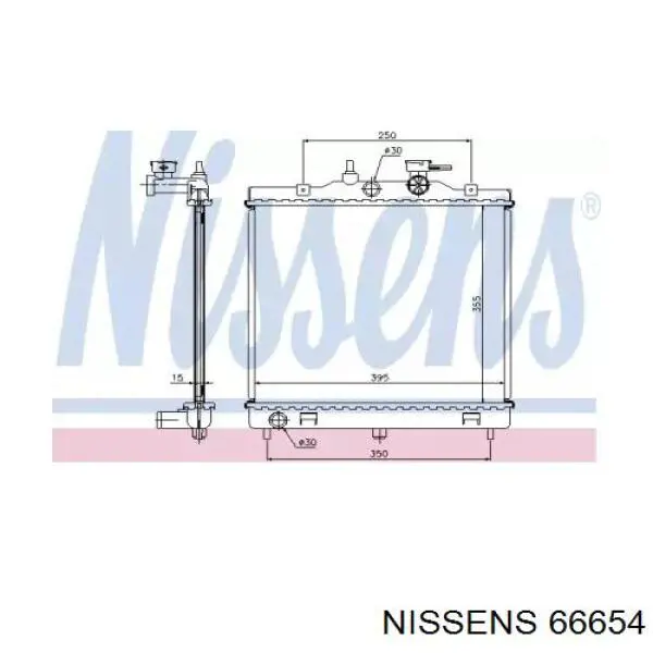 66654 Nissens Refrigeración del motor