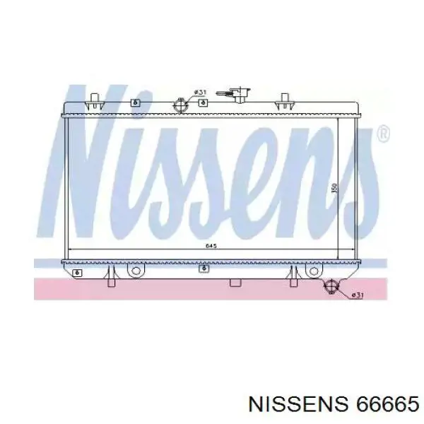 66665 Nissens radiador