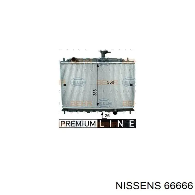66666 Nissens Refrigeración del motor
