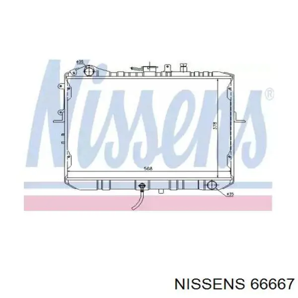 66667 Nissens radiador