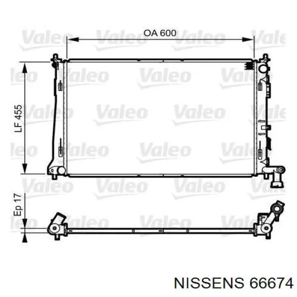 66674 Nissens Refrigeración del motor