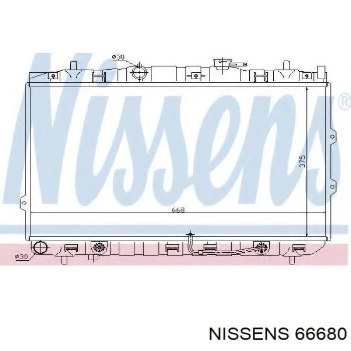 66680 Nissens radiador