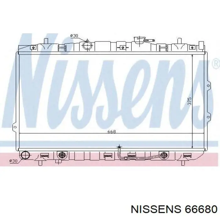 66680 Nissens radiador refrigeración del motor