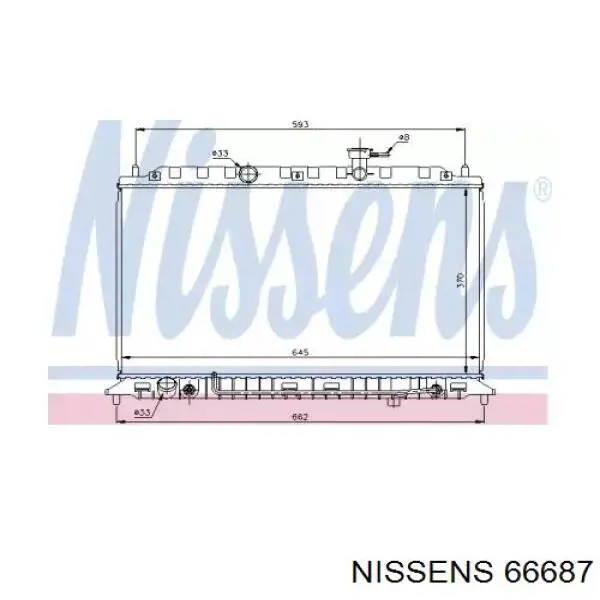 Radiador 66687 Nissens