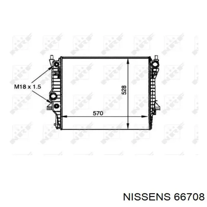 66708 Nissens Refrigeración del motor