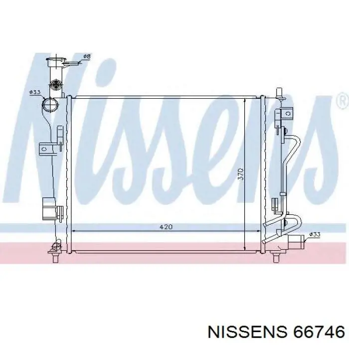 66746 Nissens radiador refrigeración del motor