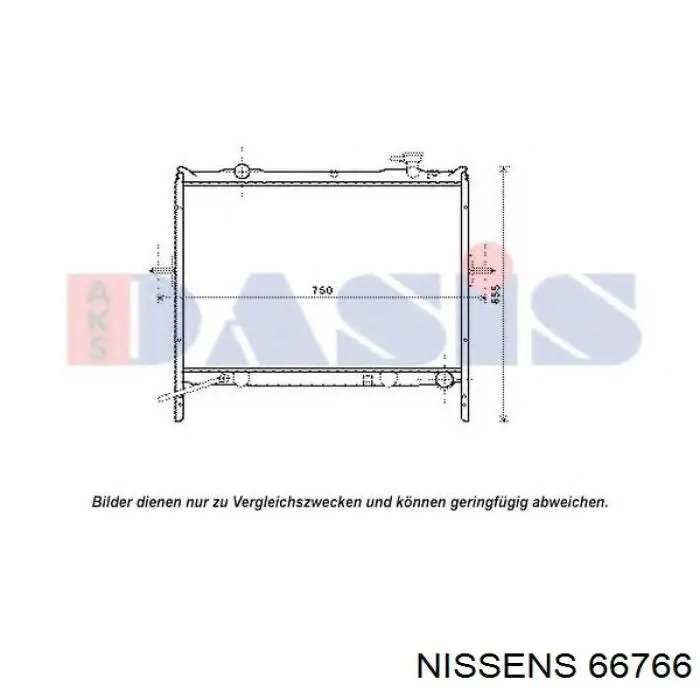 Água radiador Nissens 66766 precio, desde 144,79 EUR