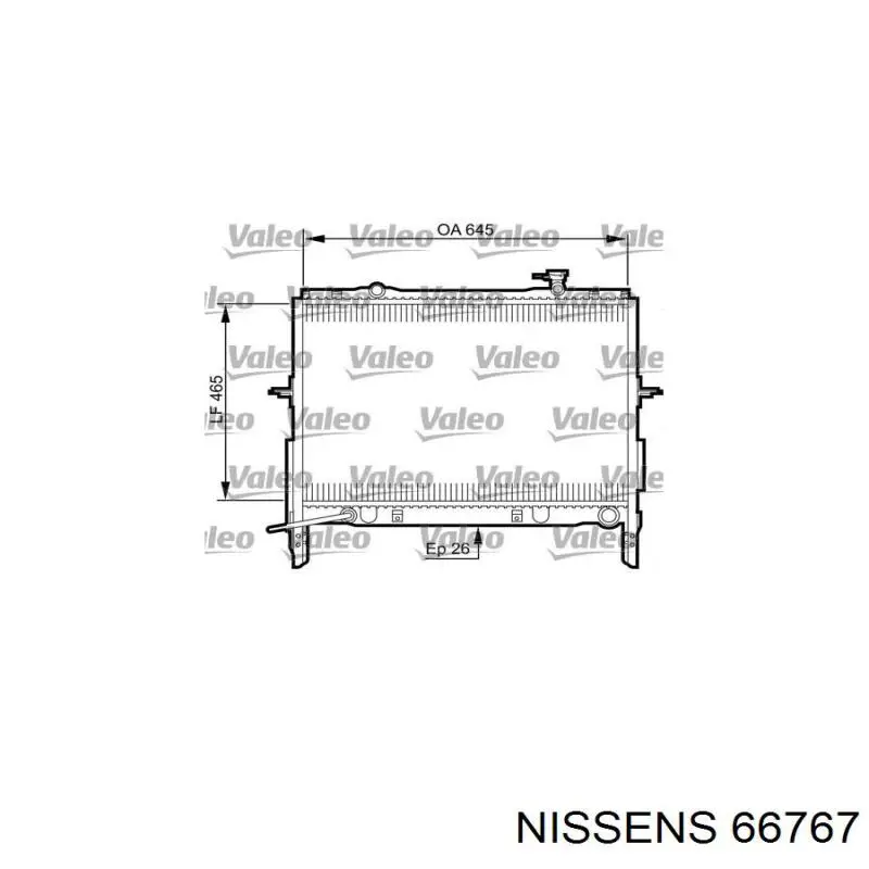 66767 Nissens radiador refrigeración del motor