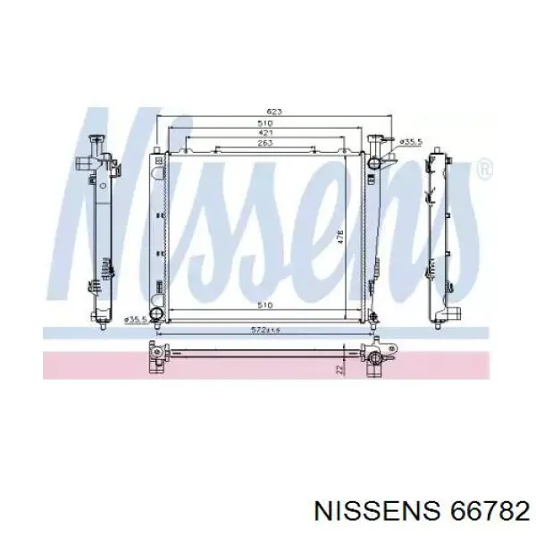 Comprar 66782 Nissens Radiador de auto