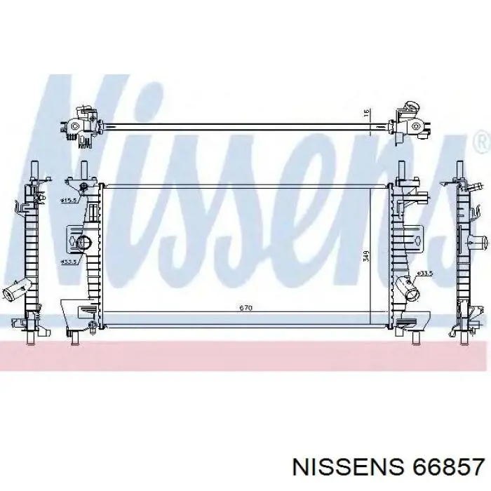 66857 Nissens Refrigeración del motor