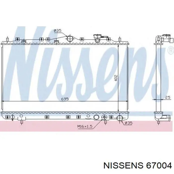 Comprar 67004 Nissens Radiador de auto