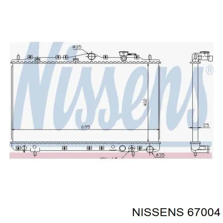 67004 Nissens radiador