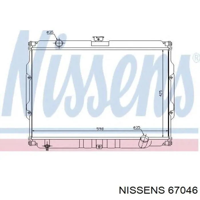 67046 Nissens radiador refrigeración del motor