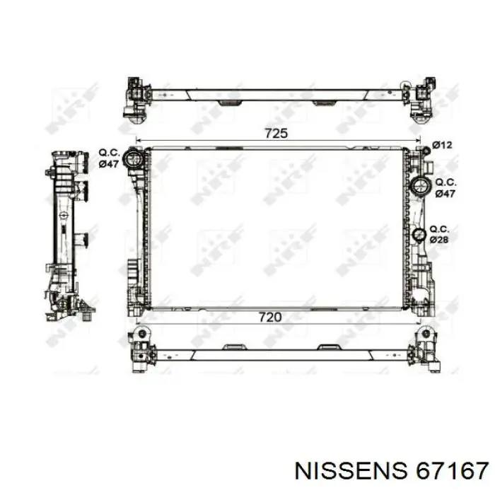 Água radiador Nissens 67167 precio, desde 126,72 EUR