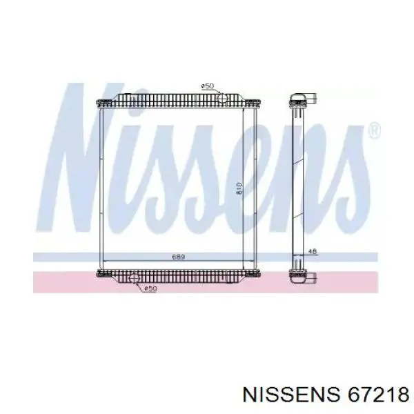 Água radiador Nissens 67218 precio, desde 421,02 EUR