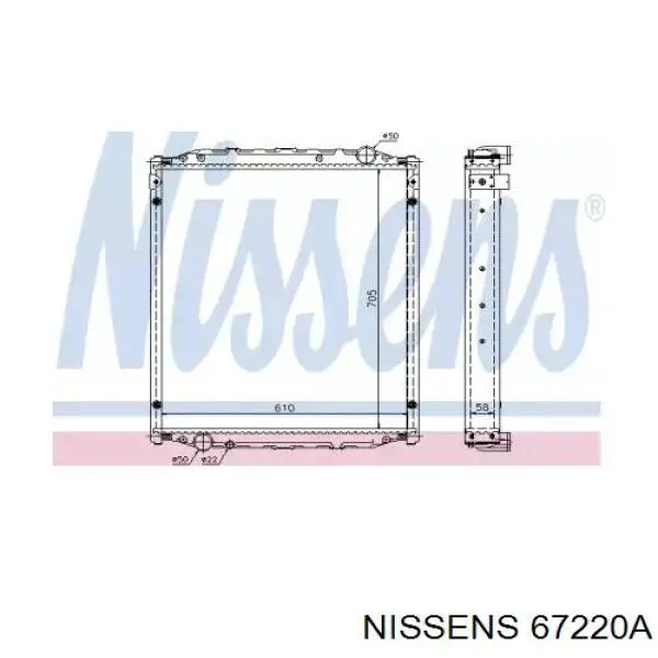 67220A Nissens radiador