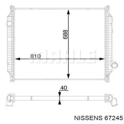 Água radiador Nissens 67245 precio, desde 377,90 EUR