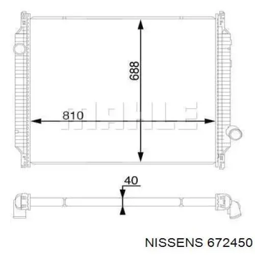 672450 Nissens radiador