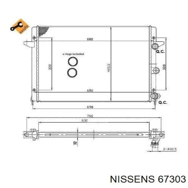 Comprar 67303 Nissens Radiador de auto