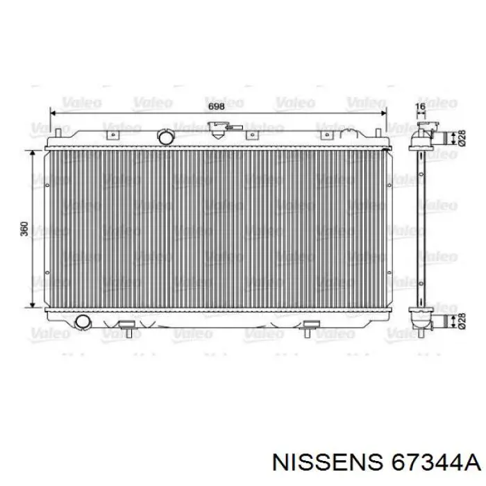 Água radiador Nissens 67344A precio, desde 86,12 EUR