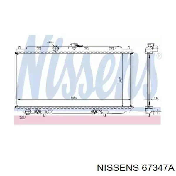 67347A Nissens radiador