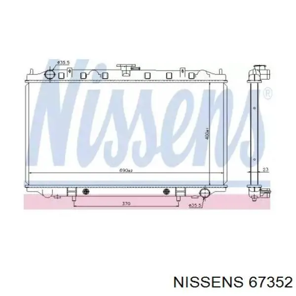Radiador 67352 Nissens